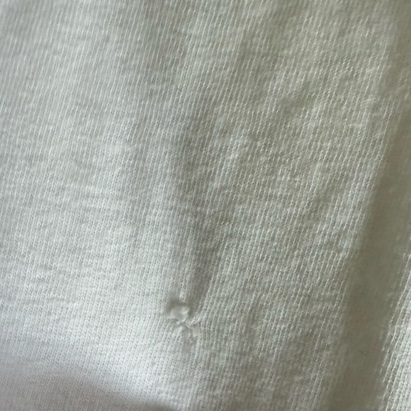 Vintage 80s Oversized Heart T-Shirt Hugger USA White Size OSFA Single Stitch - Picture 4 of 11